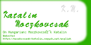 katalin moczkovcsak business card